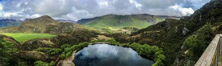 Lake landscape scene in New Zealand