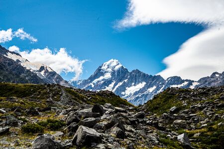 Mountain Landscape scene over New Zealand