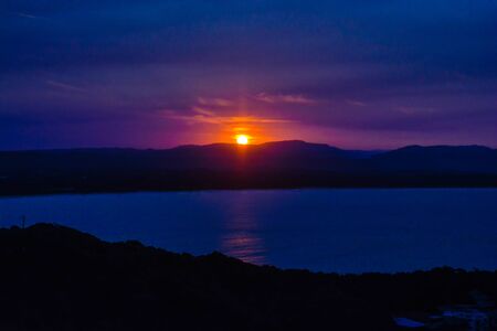 Orange landscape Sunset in Australian landscape outback
