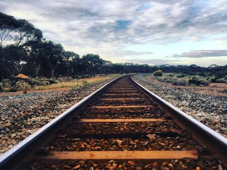 South Australia train rail in the afternoonの写真素材