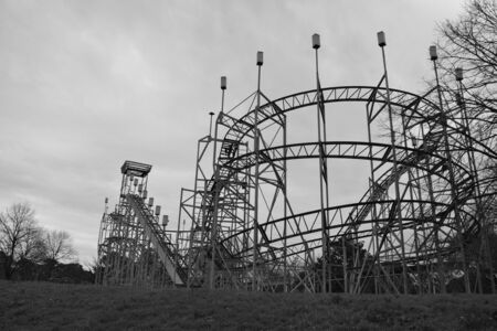 Old Ruined carnival park in Buenos Airesの写真素材