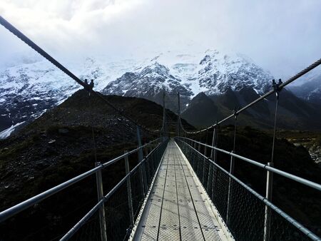 Mountain Landscape scene over New Zealandの写真素材