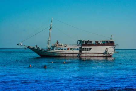 Ship in the oceanのeditorial素材