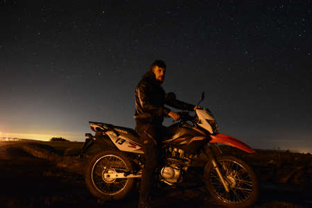La Cumbrecita, Argentina - December 10, 2019 Riding the bike with the stars