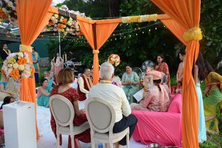 Phuket, Thailand - November 14, 2019: Indian wedding celebration in Thailandのeditorial素材