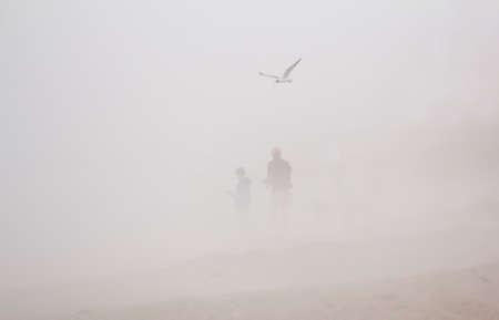 Fishing in the Fogの写真素材