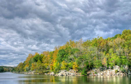 Colorful Autumn Foliage And Amazing Skyの写真素材