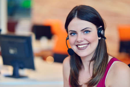 Successful business woman working at the office