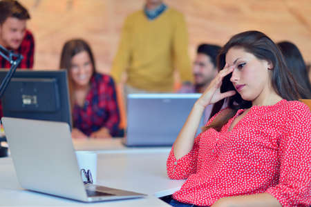 Young professionals work in modern office.Project manager team discussing new idea.Business crew...