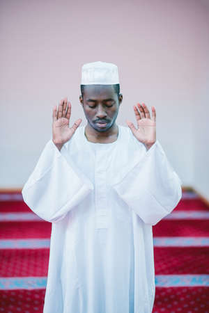 African Muslim Man Praying To God