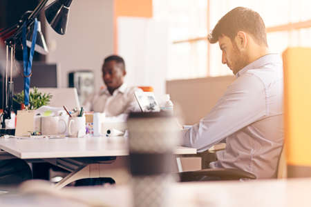 startup business people group working everyday job at modern officeの写真素材