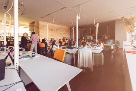 startup business people group working everyday job at modern officeの写真素材