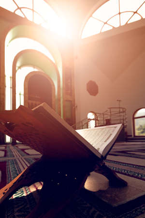 Quran in the mosque - open for prayersの写真素材