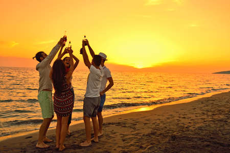 People Celebration Beach Party Summer Holiday Vacation Conceptの写真素材