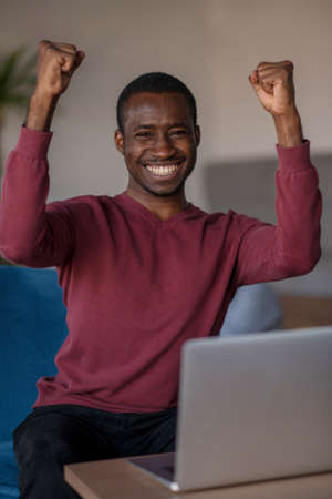 Close-up Of Person Typing On Laptop At startup office.の写真素材