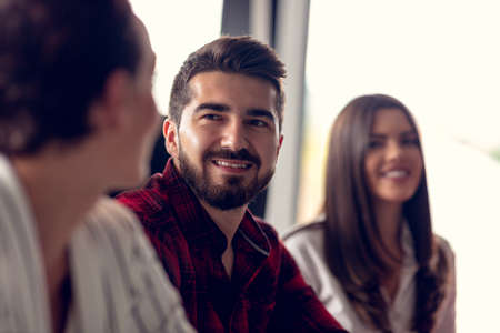 Start Up Team Of Freelancers In The Office Planningの写真素材