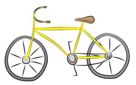 Bicycle, vehicle on two wheels.のイラスト素材