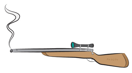 Rifle gun with optic viewfinder.のイラスト素材