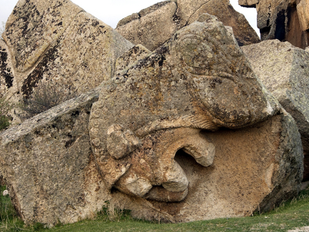 The other name is Lion Sanctuary.Snake stone.Phrigia Valley.の写真素材