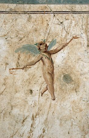 EPHESUS, TURKEY - JUNE, 2005 - Excavations by archaeologists have revealed painted Roman frescoes on...