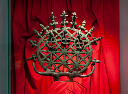 TURKEY, ANKARA; MAY 25,2008 - Hittite sun disk symbol / Anatolian Civilizations Museum.のeditorial素材