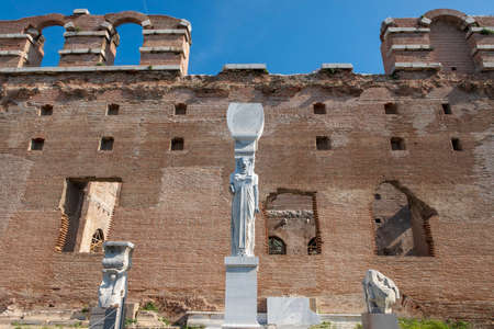 Red Basilica is a monumental ruined temple in the ancient city of Pergamon or Pergamum, now...