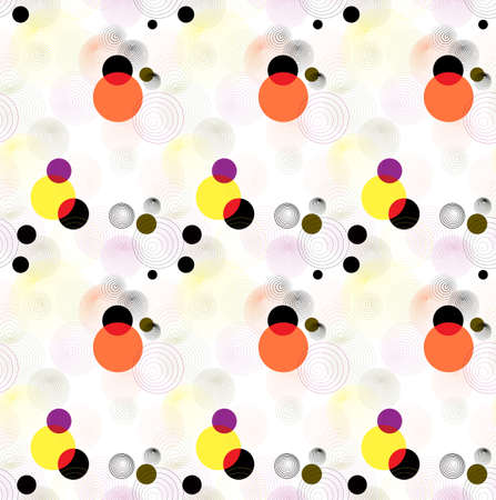 Seamless background with colour circlesのイラスト素材