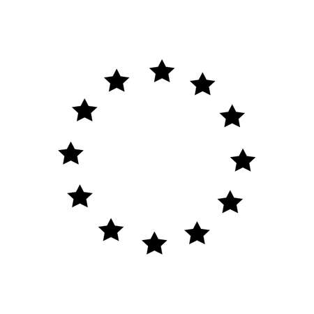 European union star icon. Isolated vector illustration.のイラスト素材
