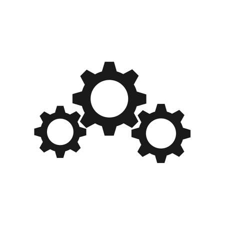 Settings icon. Gear icon. Isolated vector illustration.のイラスト素材