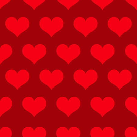 Red color seamless heart pattern. Pattern with hearts for Valentine's Day on 14 February. Vector illustration.のイラスト素材