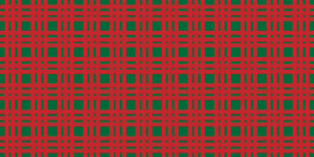 Red and green color Geometric seamless abstract pattern. Vector designのイラスト素材
