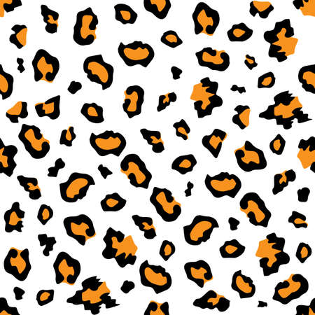 Leopard seamless vector pattern. Seamless wallpaper, fashion textile background.のイラスト素材