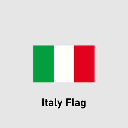 Italy flag. Isolated vector illustration.のイラスト素材