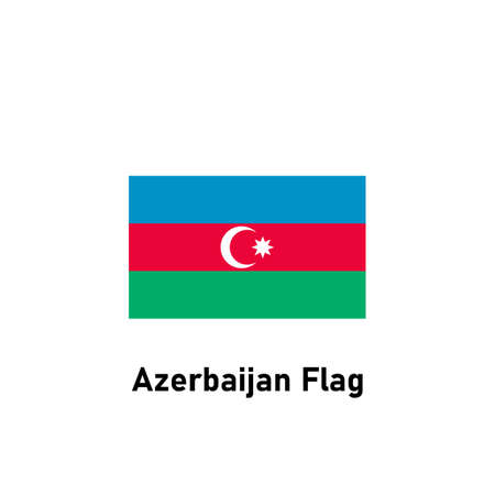 Azerbaijan flag. Isolated vector illustration.のイラスト素材