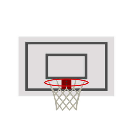 Basketball hoop on white background. vector illustration. icon.のイラスト素材