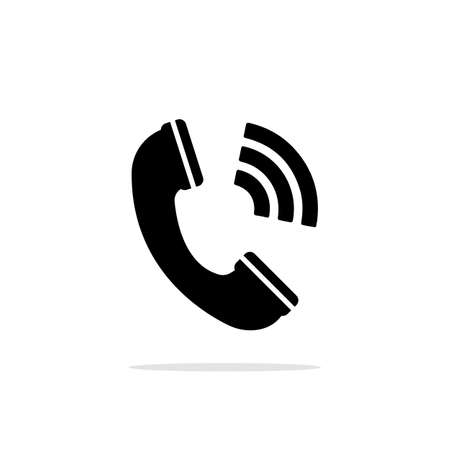 Phone symbol. Call icon. Isolated vector illustration.のイラスト素材