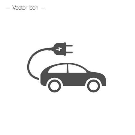 Electric car icon. Isolated picogram drawing.のイラスト素材