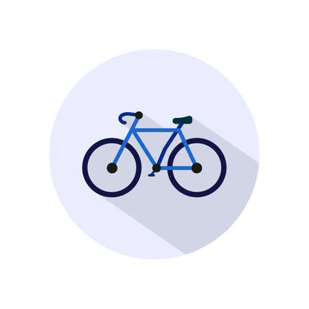 Bicycle symbol. Flat design with long shadow. Vector isolatedのイラスト素材