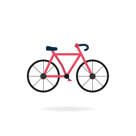 Colorful bike symbol. Isolated vector.のイラスト素材