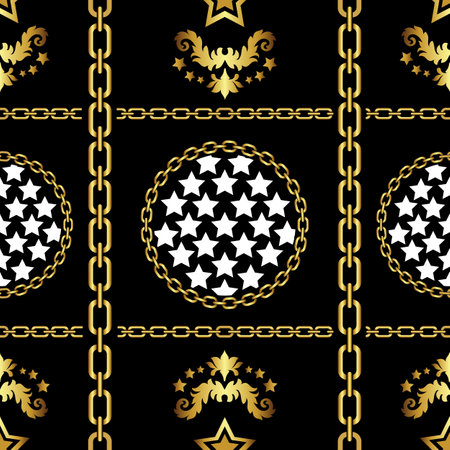 Traditional Baroque seamless pattern. Vector background.