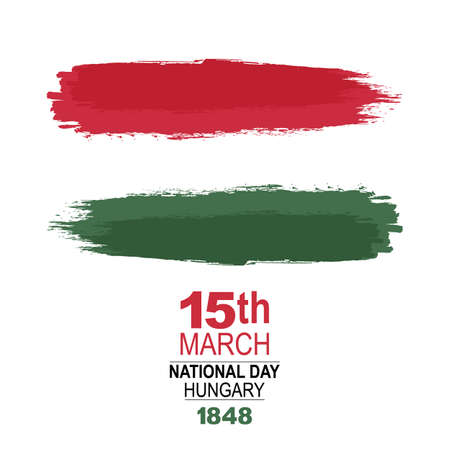 Hungary National Day greeting card. The Hungarian Revolution of 1848. Creative Design Illustration Vectorのイラスト素材