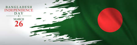 26 march Independence day of Bangladesh. Vector illustration for greeting card, poster and banner.