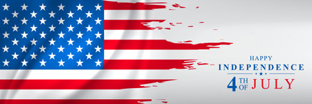 4 july american independence day. Vector illustration background.のイラスト素材