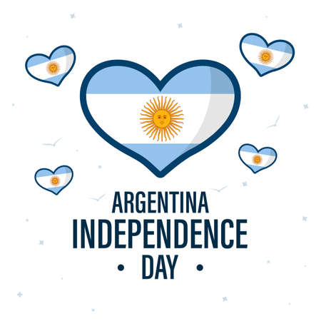 9 July, Argentina Independence Day background. Argentina national holiday. Card, banner, poster, background design. vector illustration.のイラスト素材