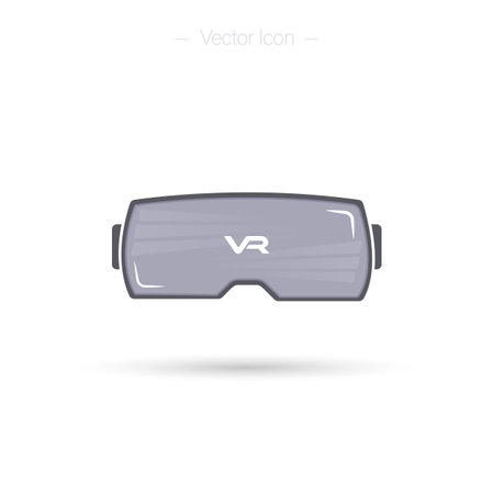 Virtual Reality Headset. VR icon. Vector isolated on white background.のイラスト素材