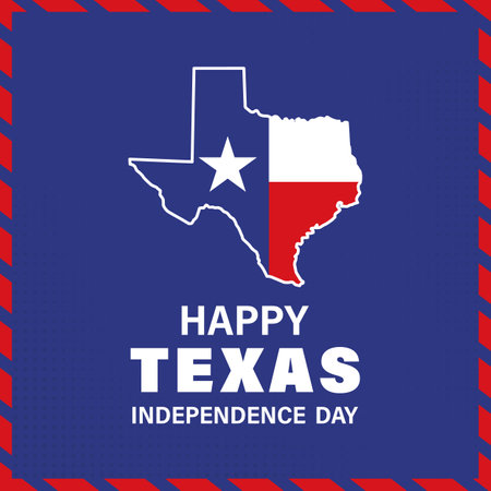 March 2, Texas Independence Day. Background, poster, card, banner vector illustrationのイラスト素材