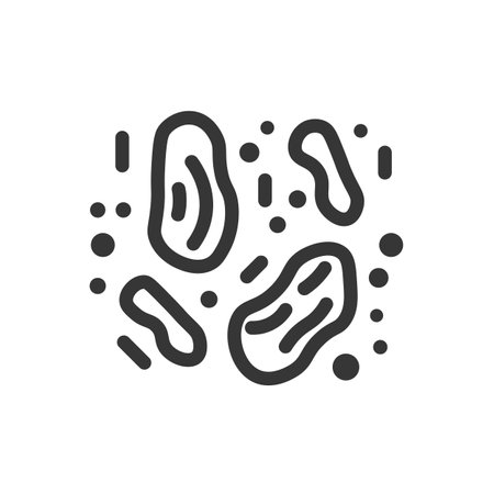 Bacteria icon, immunity, virus protection logo isolated on white background. vector illustrationのイラスト素材