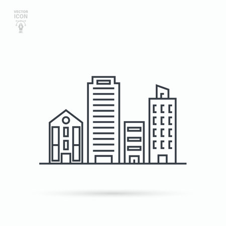 building icon. Architectural business concept. vector illustration.のイラスト素材