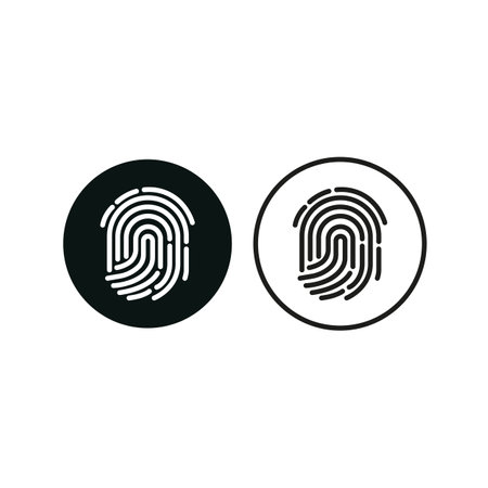 Fingerprint icon. Security access concept. Biometrics system. Vector illustrationのイラスト素材