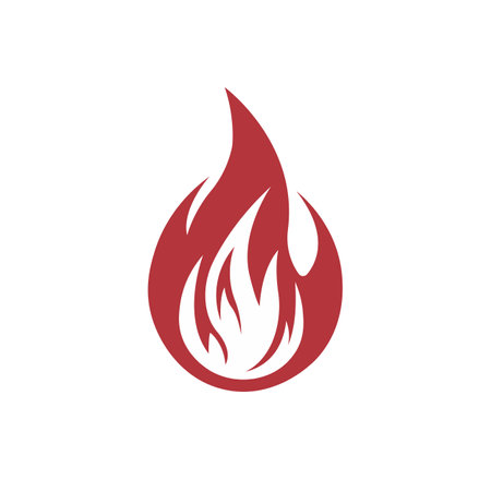 Fire flame   icon. Oil, gas and energy. isolated vector illustrationのイラスト素材